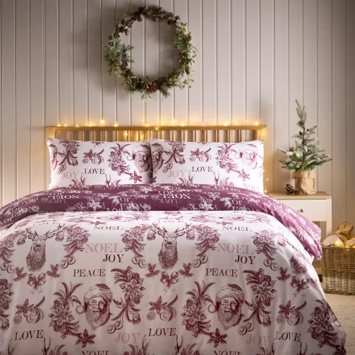 Charlotte Thomas Santa Joy Plum Duvet Cover Set